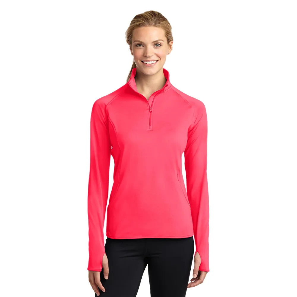 Sport-Tek Women's Sport-Wick Stretch 1/4-Zip Pullover Decorated