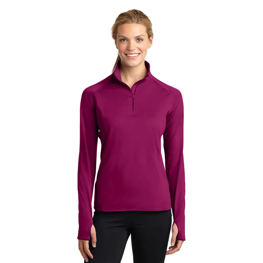 Sport-Tek Women's Sport-Wick Stretch 1/4-Zip Pullover Decorated