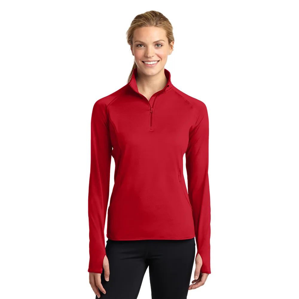 Sport-Tek Women's Sport-Wick Stretch 1/4-Zip Pullover Decorated