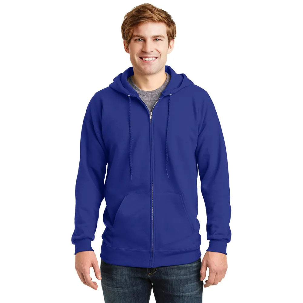 Hanes Ultimate Cotton - Full-Zip Hooded Sweatshirt Decorated - Deep Royal Blue (PMS 662C)