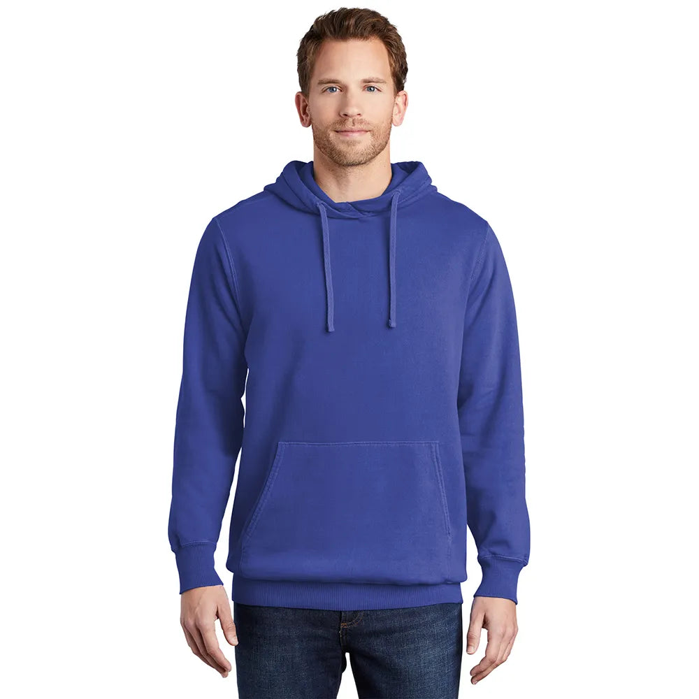 Port & Company Beach Wash Garment-Dyed Pullover Hooded Sweatshirt Decorated