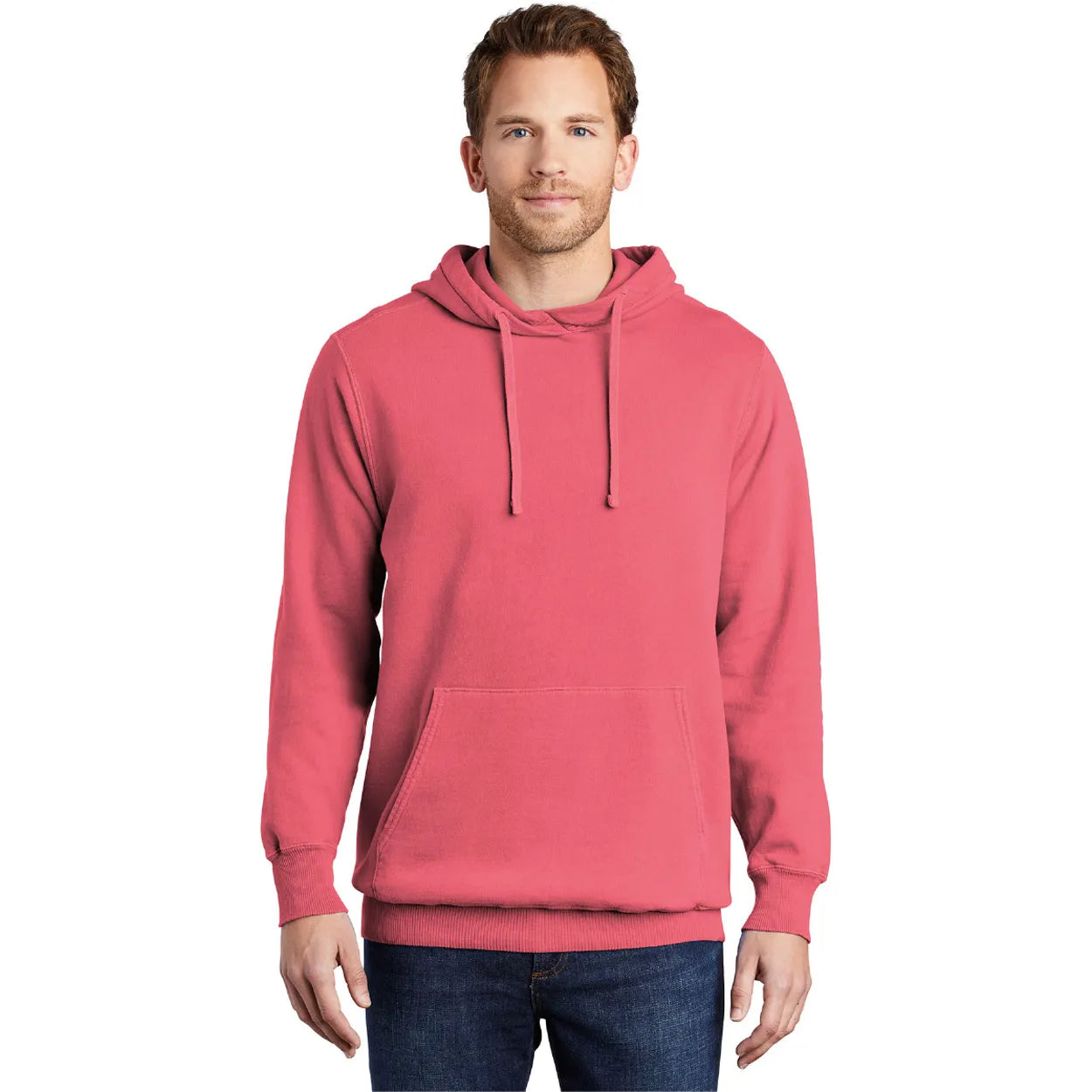 Port & Company Beach Wash Garment-Dyed Pullover Hooded Sweatshirt Decorated