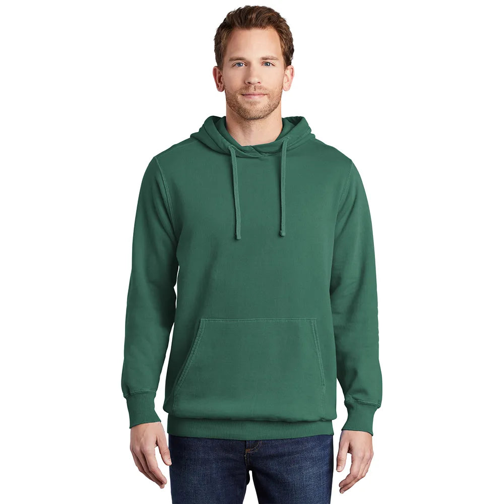 Port & Company Beach Wash Garment-Dyed Pullover Hooded Sweatshirt Decorated