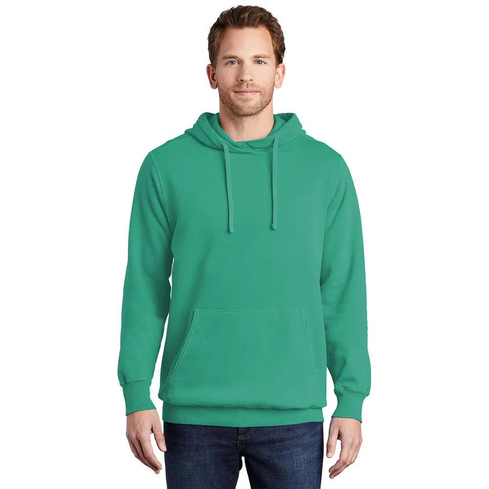 Port & Company Beach Wash Garment-Dyed Pullover Hooded Sweatshirt Decorated