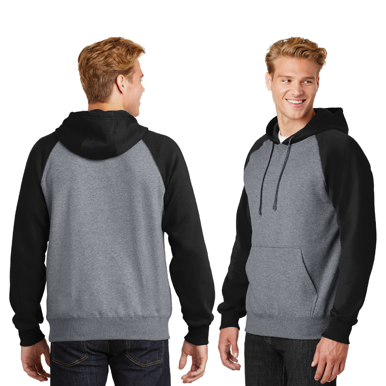 Sport-Tek Raglan Colorblock Pullover Hooded Sweatshirt Decorated