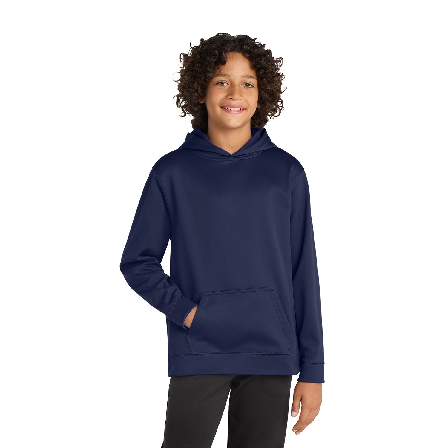 SportTek Decorated Youth SportWick Fleece Hooded Pullover