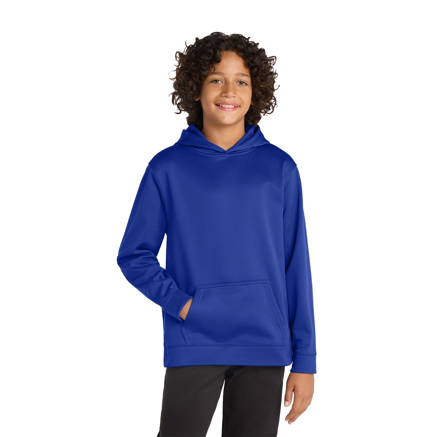 SportTek Decorated Youth SportWick Fleece Hooded Pullover