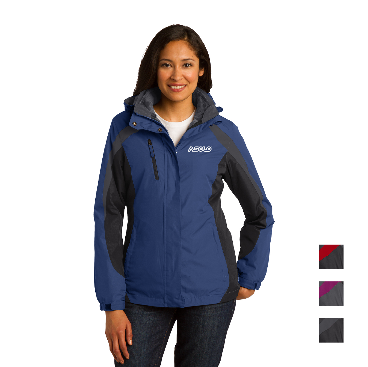 Port Authority Women's Colorblock 3-in-1 Embroidered Jacket