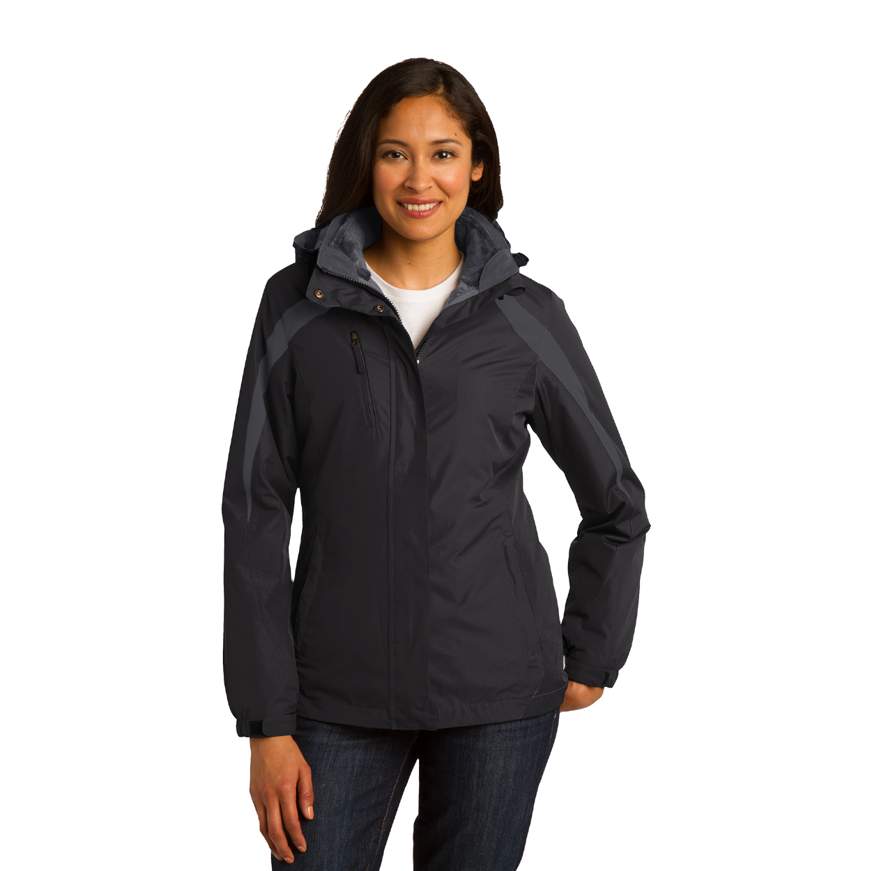 Port Authority Women's Colorblock 3-in-1 Embroidered Jacket