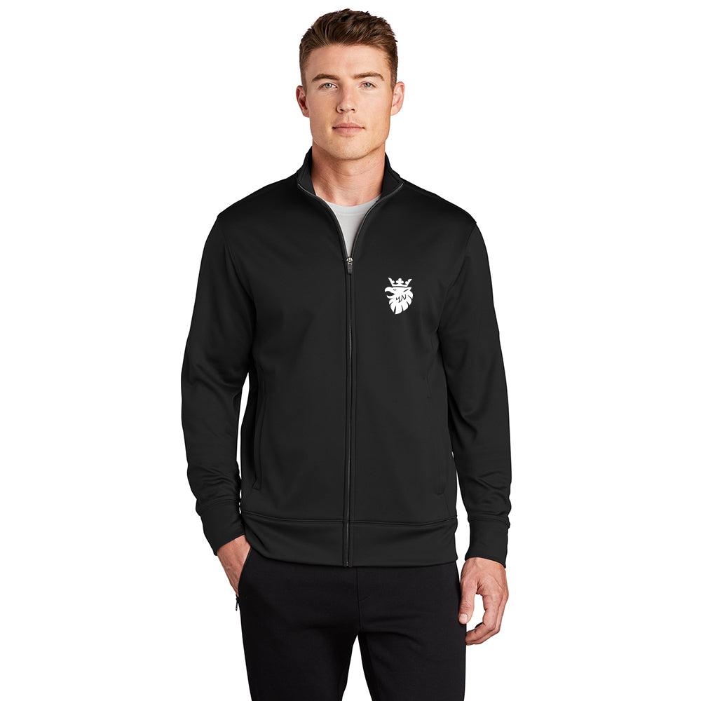 Sport-Tek Sport-Wick Fleece Full-Zip Jacket Decorated - White
