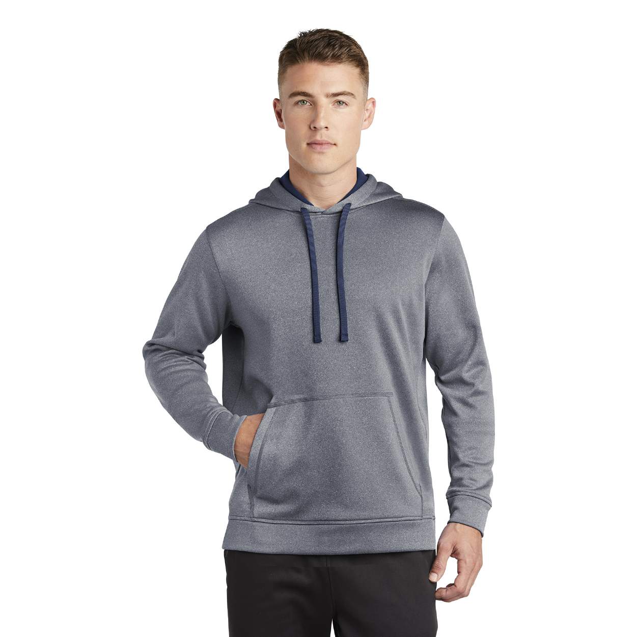 Sport-Tek PosiCharge Sport-Wick Heather Fleece Hooded Pullover Decorated