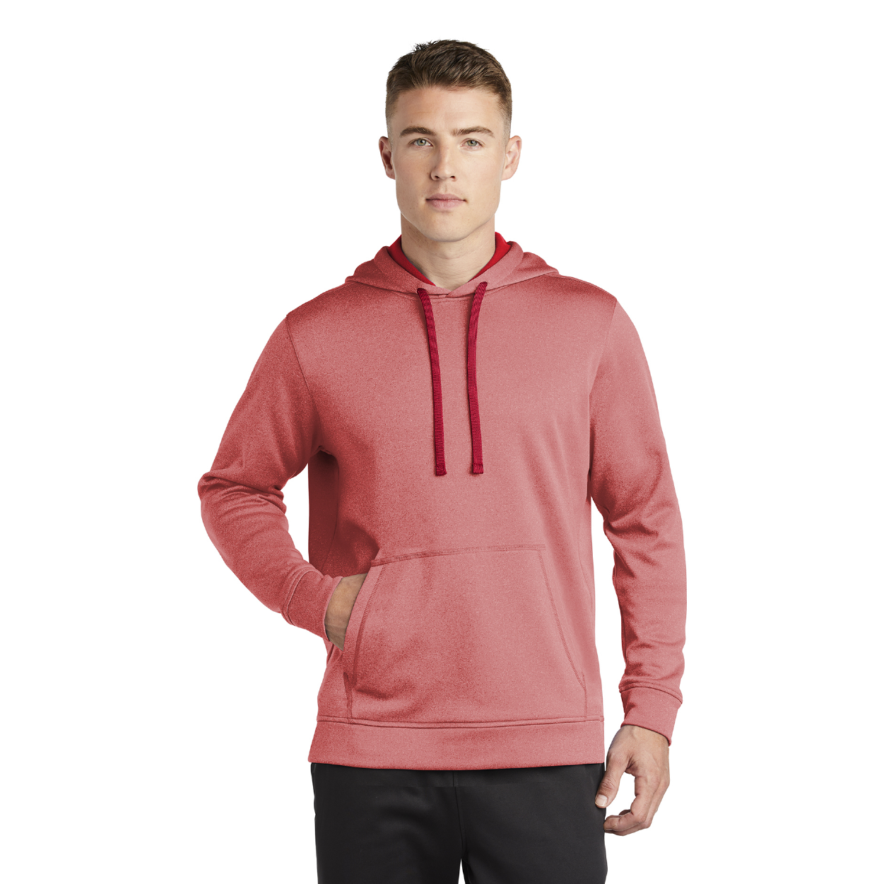 Sport-Tek PosiCharge Sport-Wick Heather Fleece Hooded Pullover Decorated
