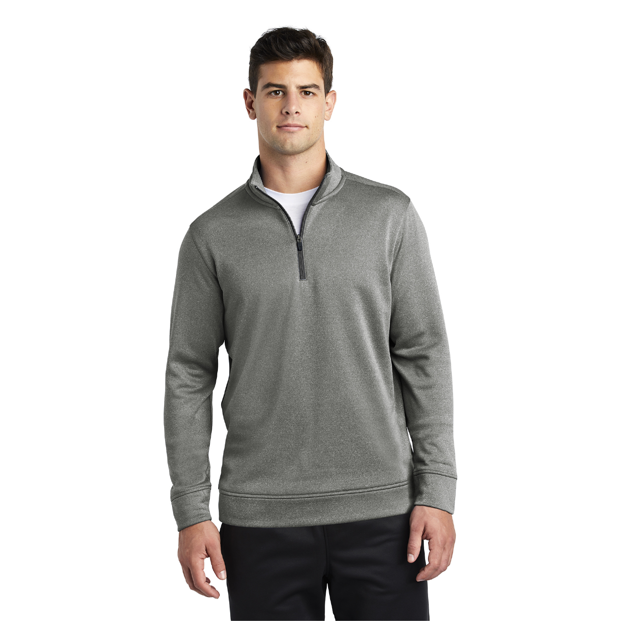 Sport-Tek PosiCharge Sport-Wick Heather Fleece 1/4-Zip Pullover Decorated