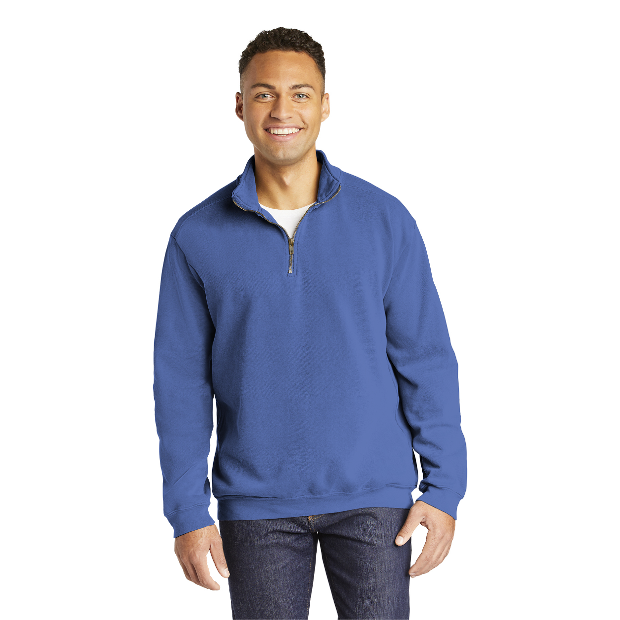 Comfort Colors Ring Spun 1/4-Zip Sweatshirt Embroidered