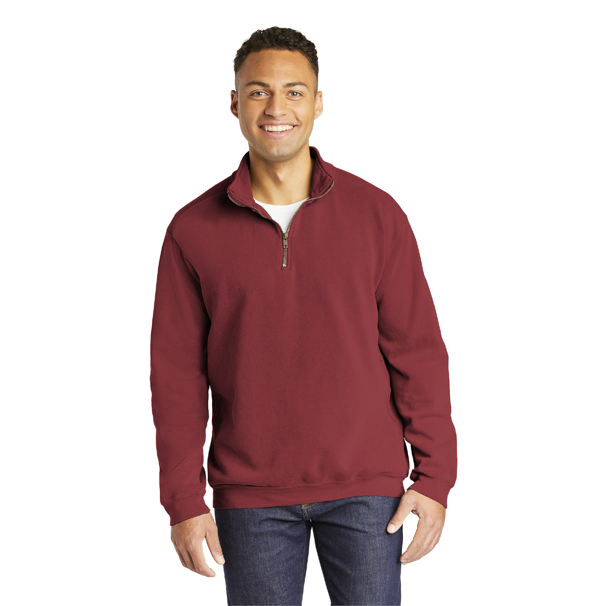 Comfort Colors Ring Spun 1/4-Zip Sweatshirt Embroidered