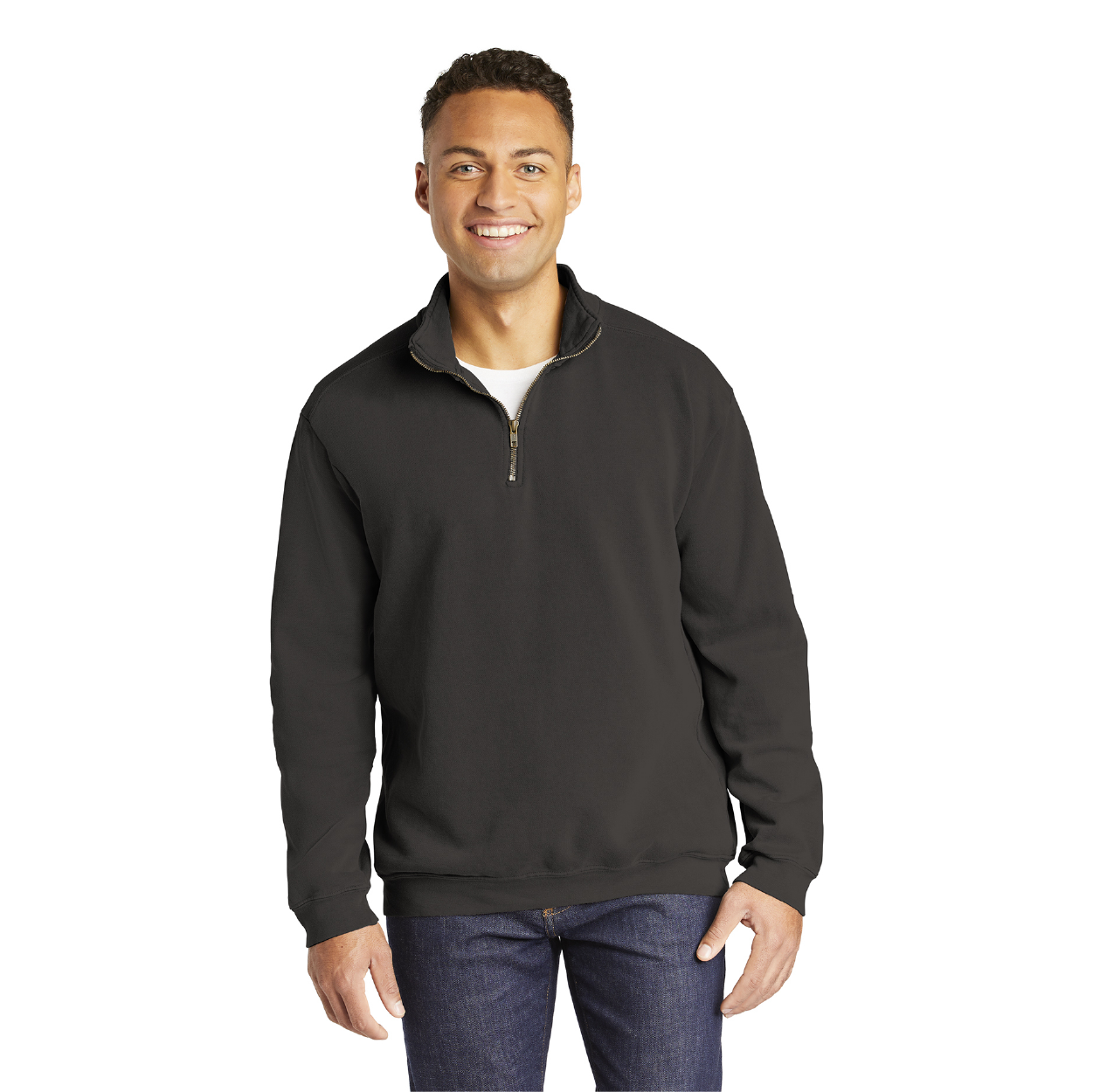 Comfort Colors Ring Spun 1/4-Zip Sweatshirt Embroidered