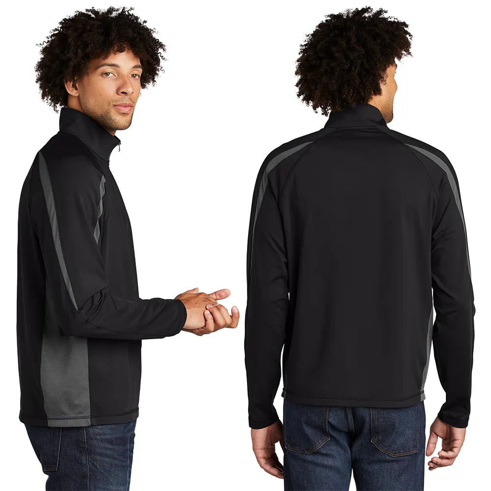 Sport-Tek Sport-Wick Stretch 1/2-Zip Colorblock Pullover Decorated