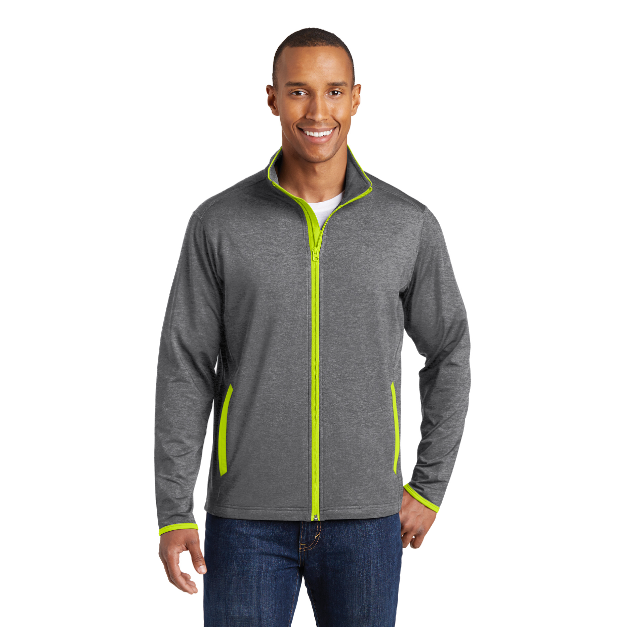 Sport-Tek Sport-Wick Stretch Contrast Full-Zip Jacket Decorated