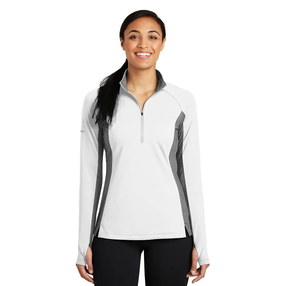 Sport-Tek Women's Sport-Wick Stretch Contrast 1/4-Zip Pullover Decorated