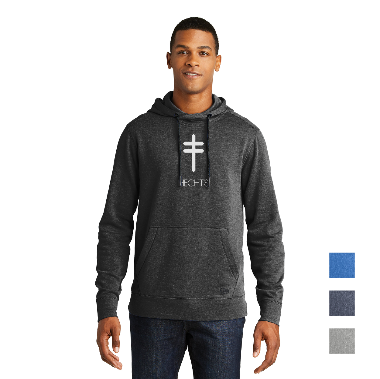 New Era Tri-Blend Fleece Pullover Hoodie Decorated - Custom Logo