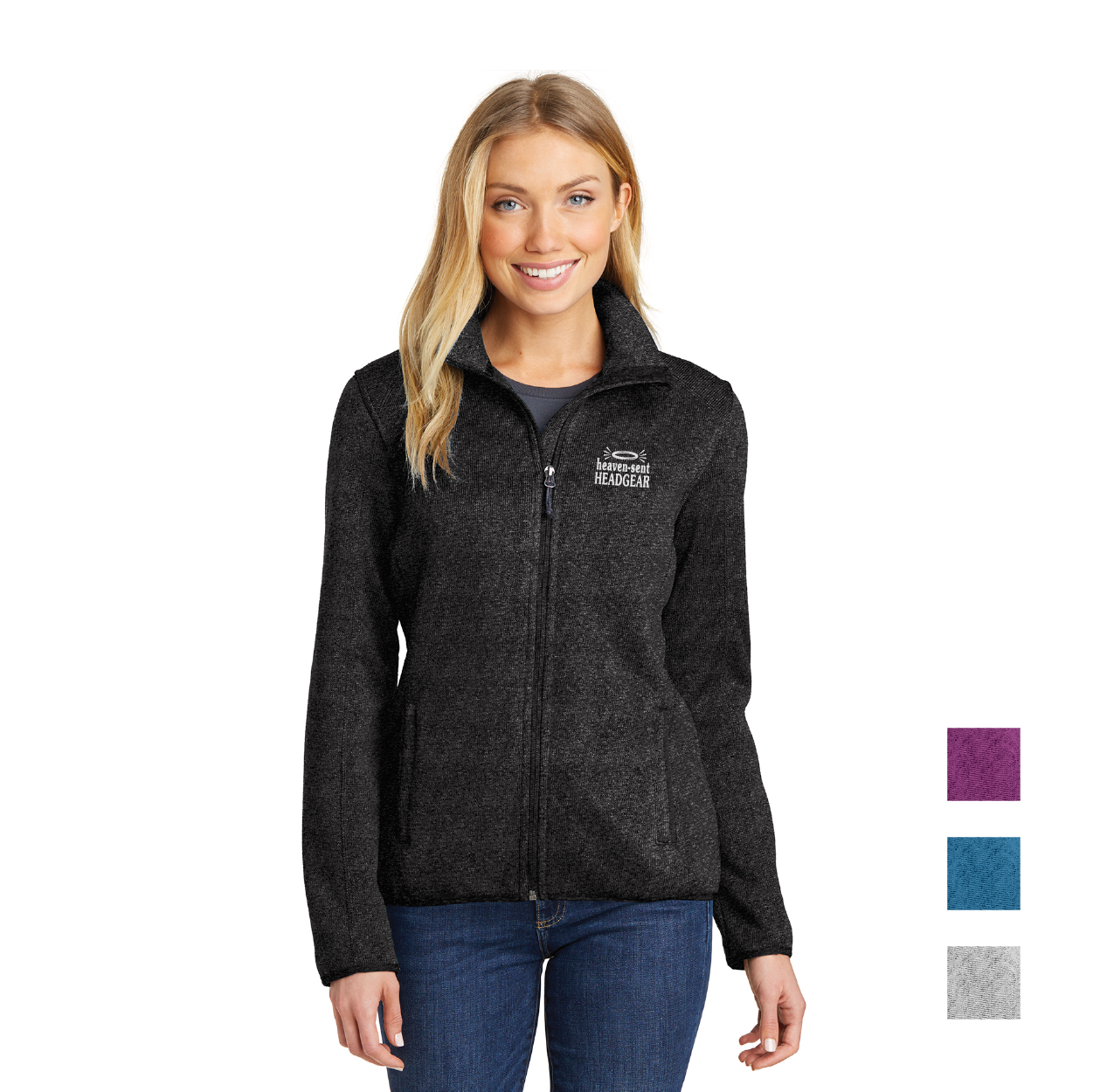 Port Authority Women's Sweater Fleece Embroidered Jacket