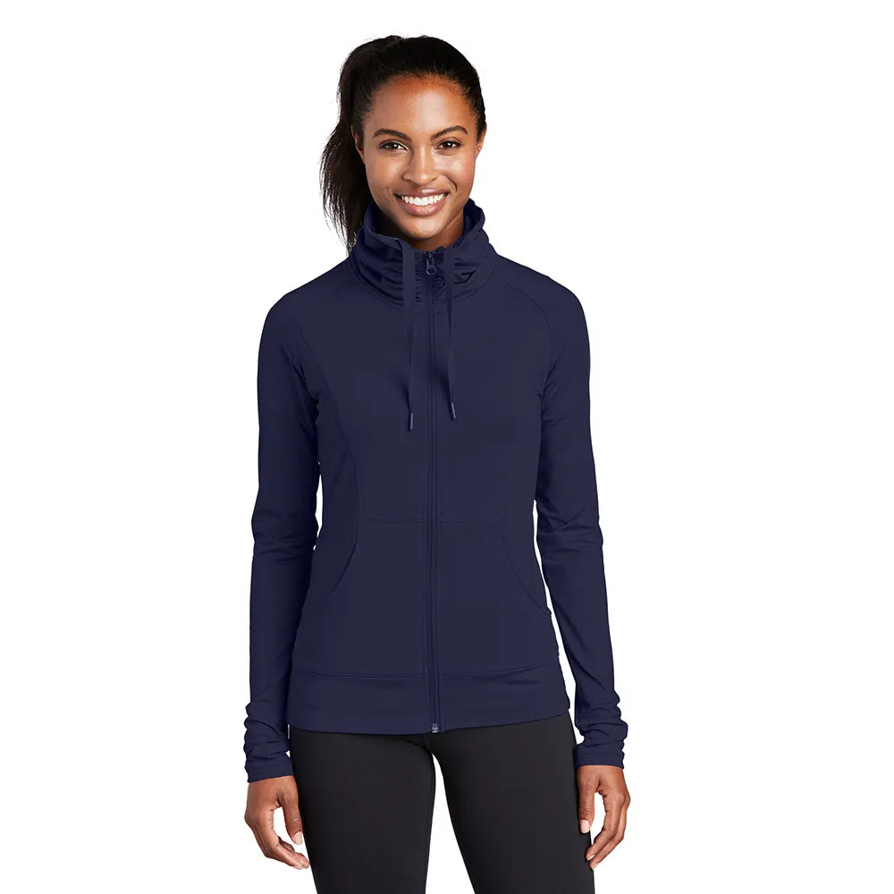 Sport-Tek Women's Sport-Wick Stretch Full-Zip Embroidered Jacket Decorated