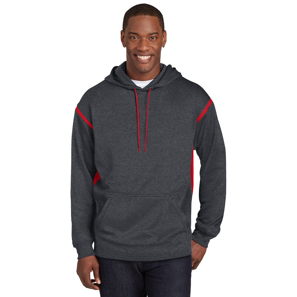 Sport-Tek Tech Fleece Colorblock Hooded Sweatshirt Decorated