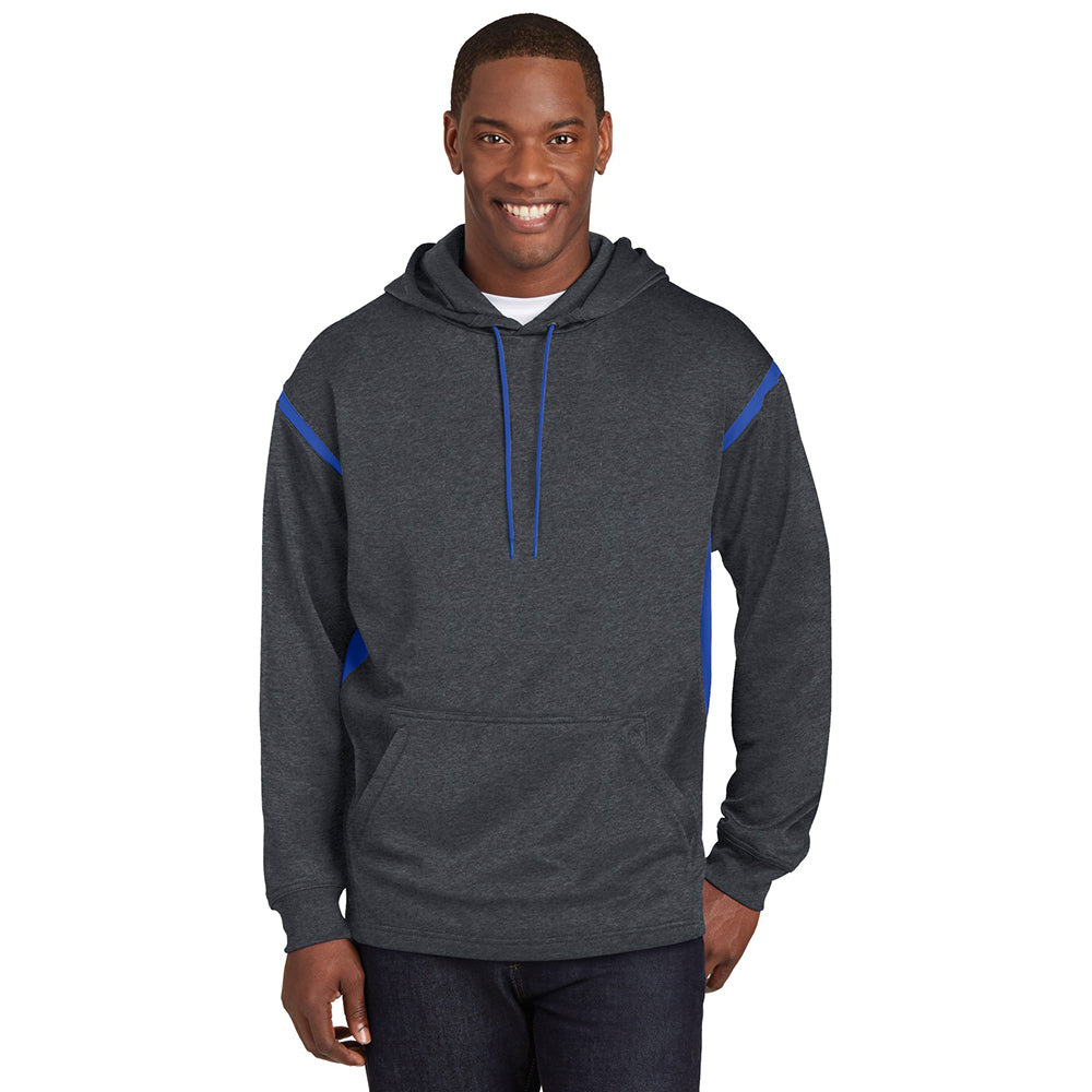 Sport-Tek Tech Fleece Colorblock Hooded Sweatshirt Decorated