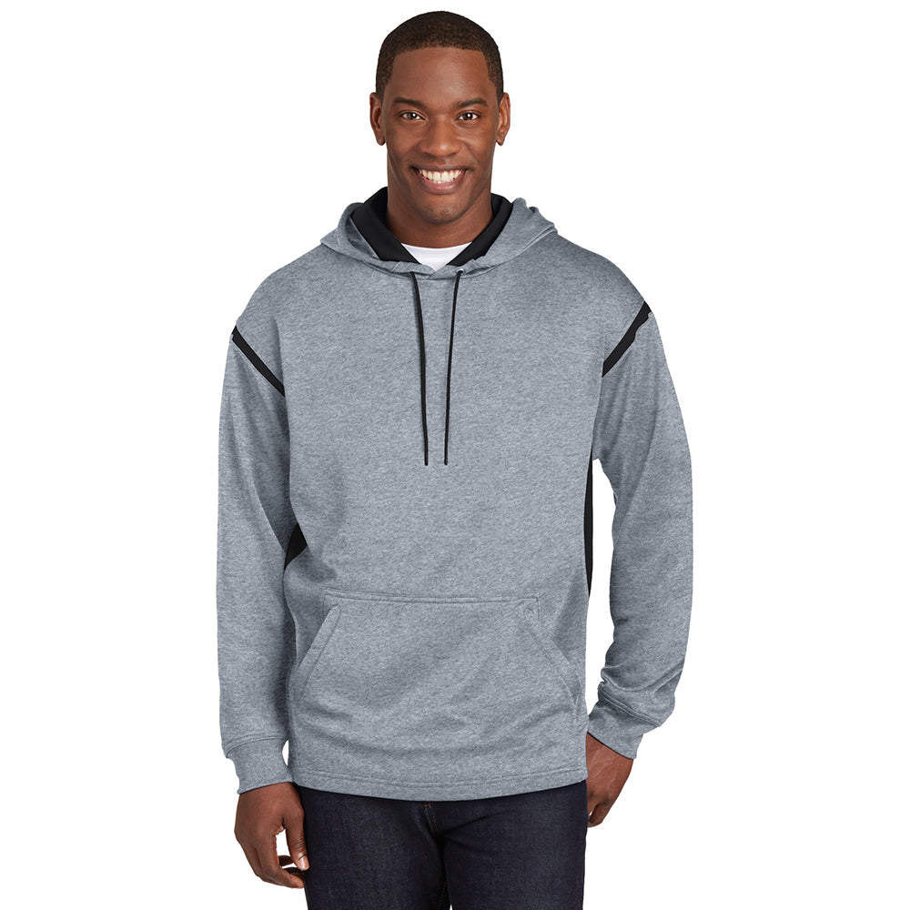 Sport-Tek Tech Fleece Colorblock Hooded Sweatshirt Decorated