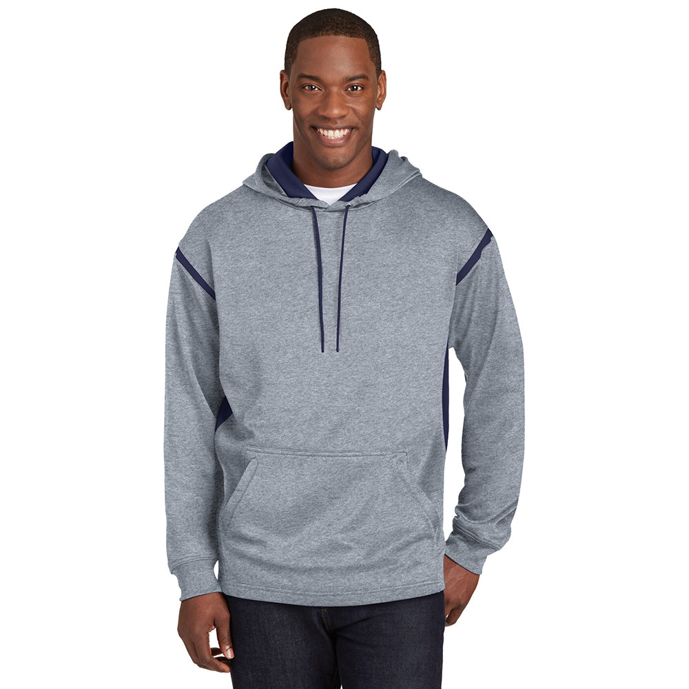 Sport-Tek Tech Fleece Colorblock Hooded Sweatshirt Decorated