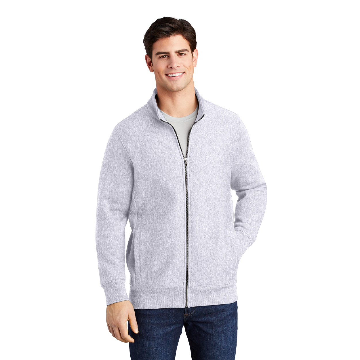 Sport-Tek Super Heavyweight Full-Zip Sweatshirt Decorated - Graphite Grey Heather