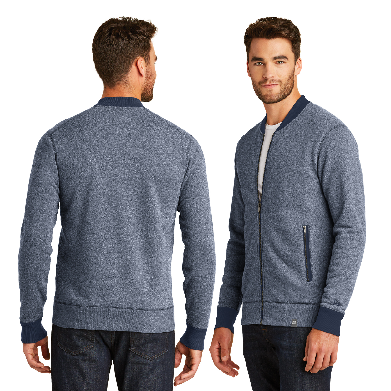 New Era French Terry Baseball Full-Zip Embroidered