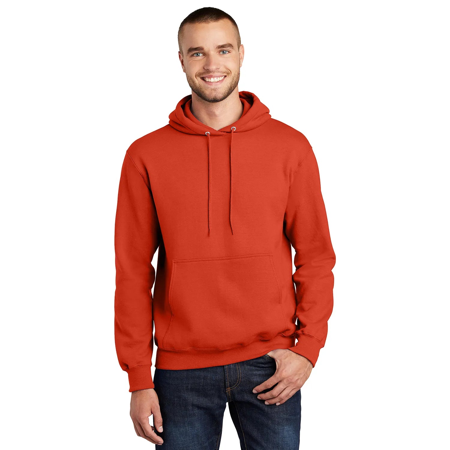 Port & Company Essential Fleece Pullover Hooded Sweatshirt Decorated - Orange