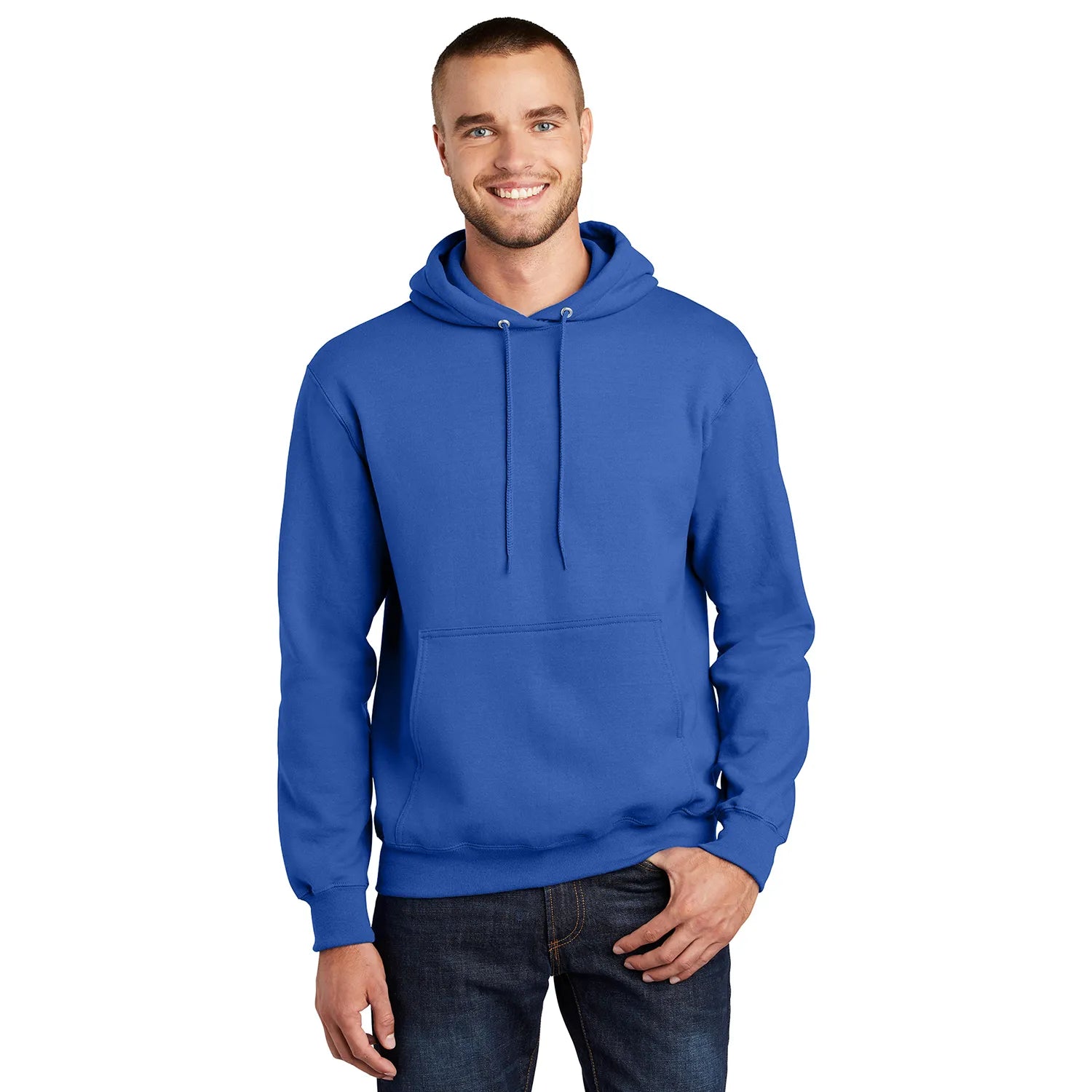 Port & Company Essential Fleece Pullover Hooded Sweatshirt Decorated - Royal Blue