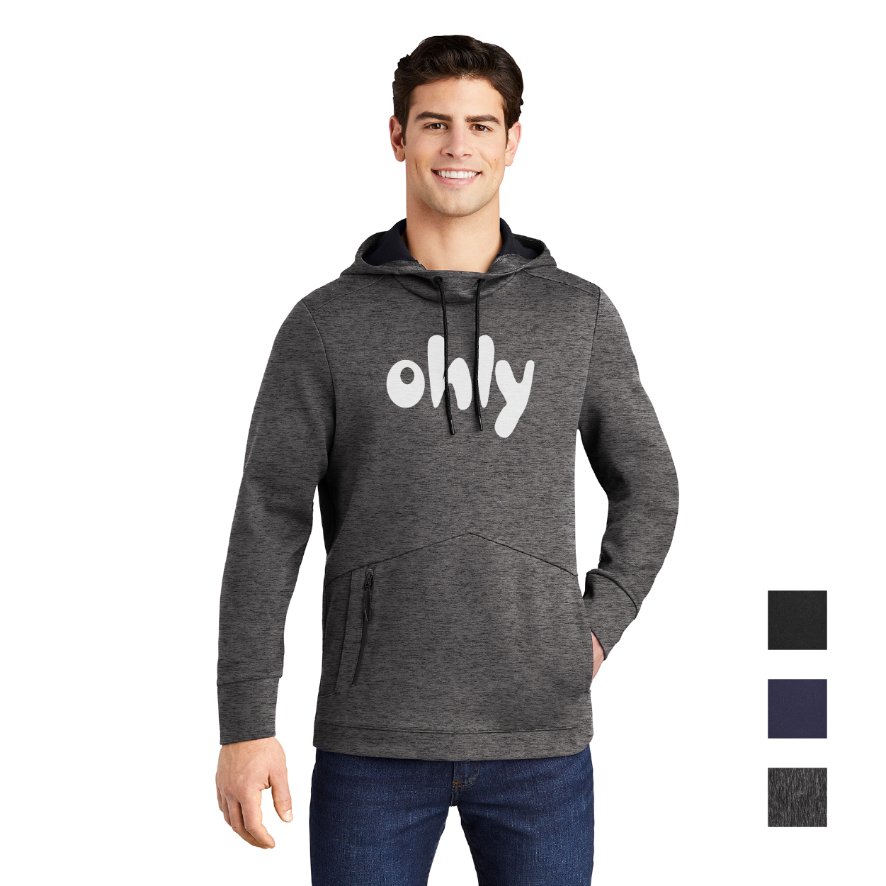 Sport-Tek Triumph Hooded Pullover Decorated - Black