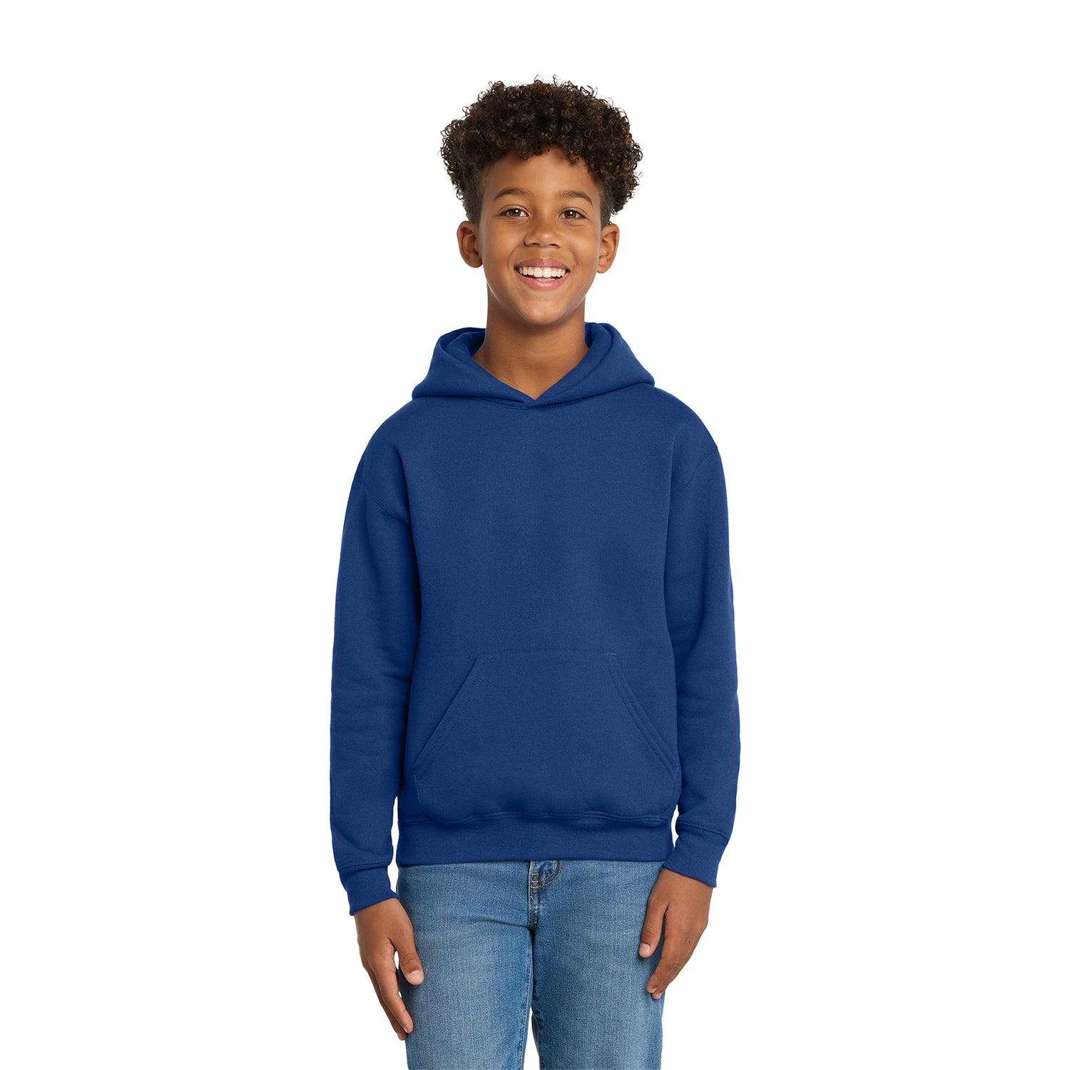 Hanes - Youth EcoSmart Pullover Hooded Sweatshirt Decorated - Deep Royal Blue (PMS 662C)
