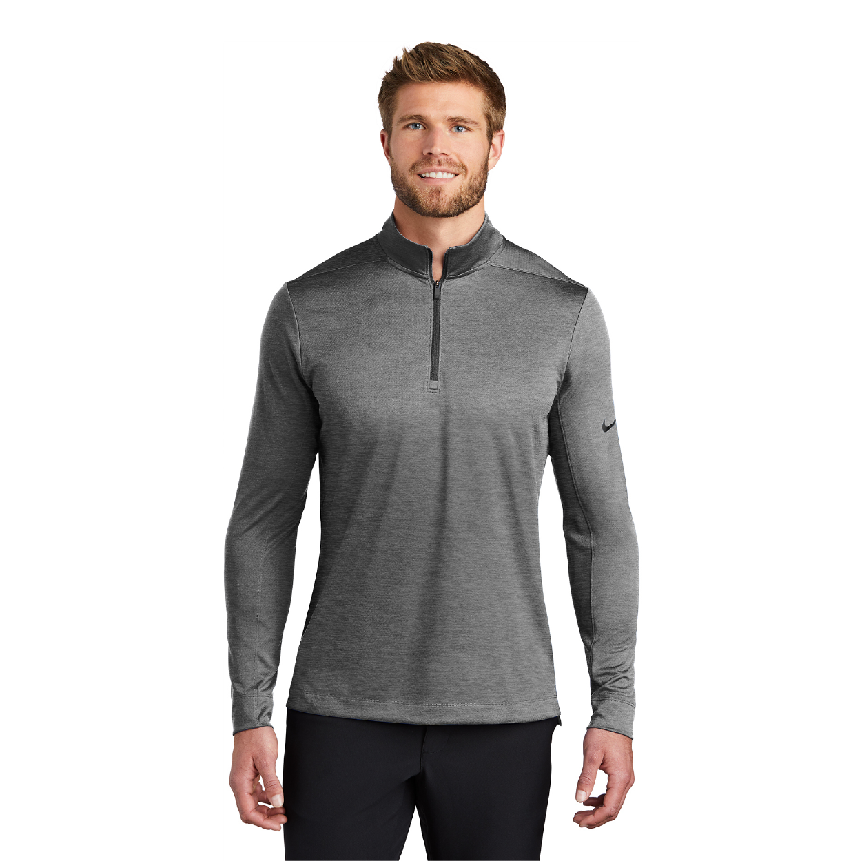 Nike Dry 1/2-Zip Cover-Up Embroidered - Navy Blue Heather (PMS 5395C)