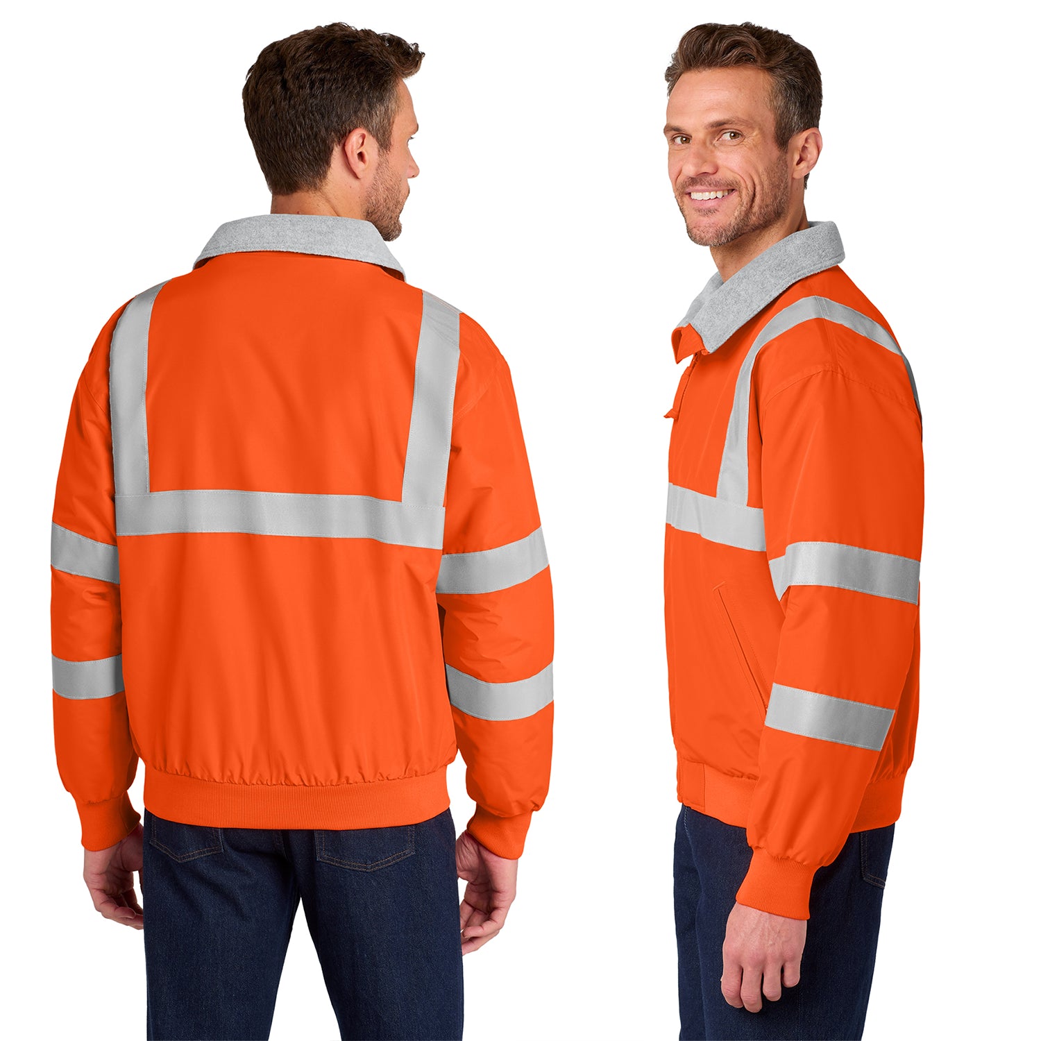 Port Authority Enhanced Visibility Challenger Jacket with Reflective Taping Decorated - Safety Orange/Reflective