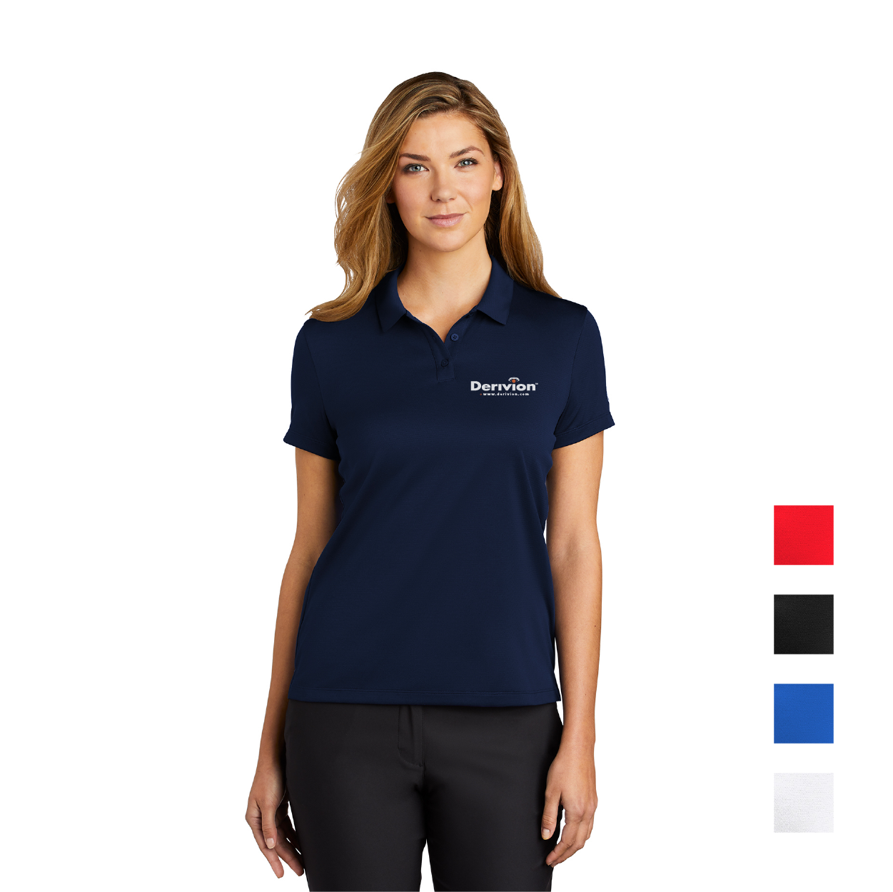 Nike Women's Dry Essential Solid Embroidered Polo - Black (PMS PROCESS BLACK C)