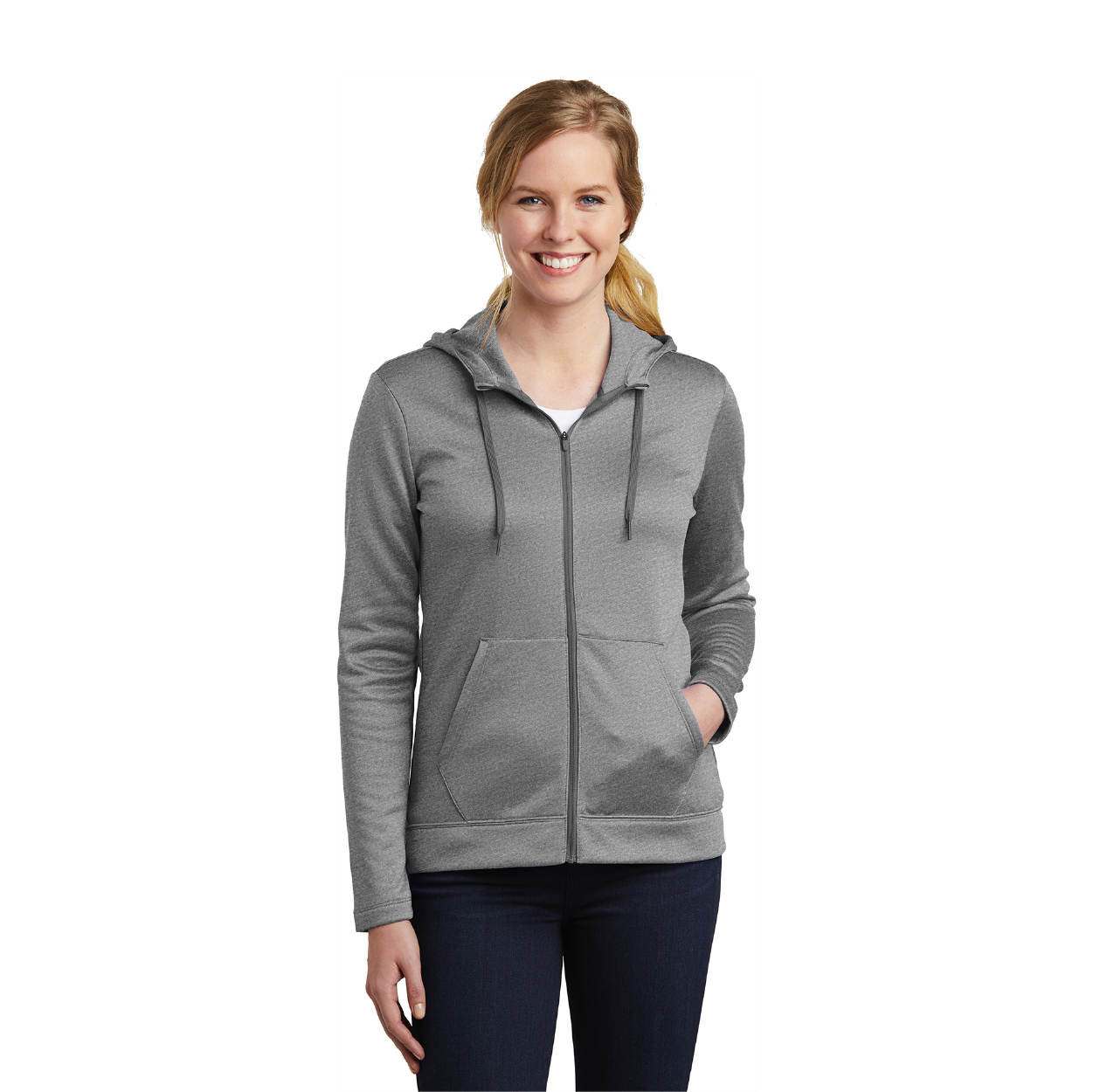 Nike Women's Therma-FIT Full-Zip Fleece Embroidered Hoodie - Game Royal Blue