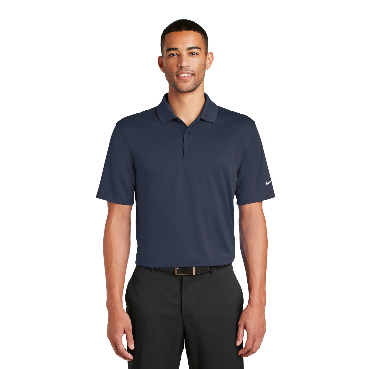 Nike Dri-FIT Classic Fit Players Embroidered Polo with Flat Knit Collar - Pine Green