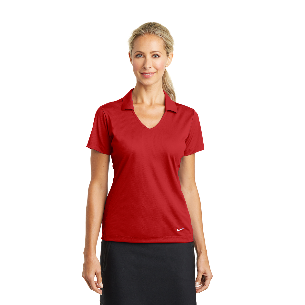 Nike Women's Dri-FIT Vertical Mesh Embroidered Polo - Court Purple