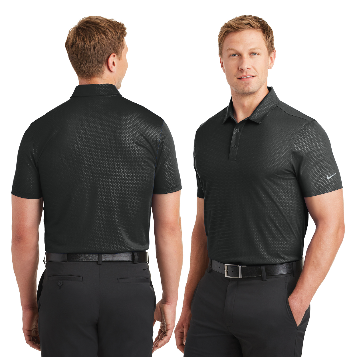 Nike Dri-FIT Embossed Tri-Blade Embroidered Polo - Brisk Blue