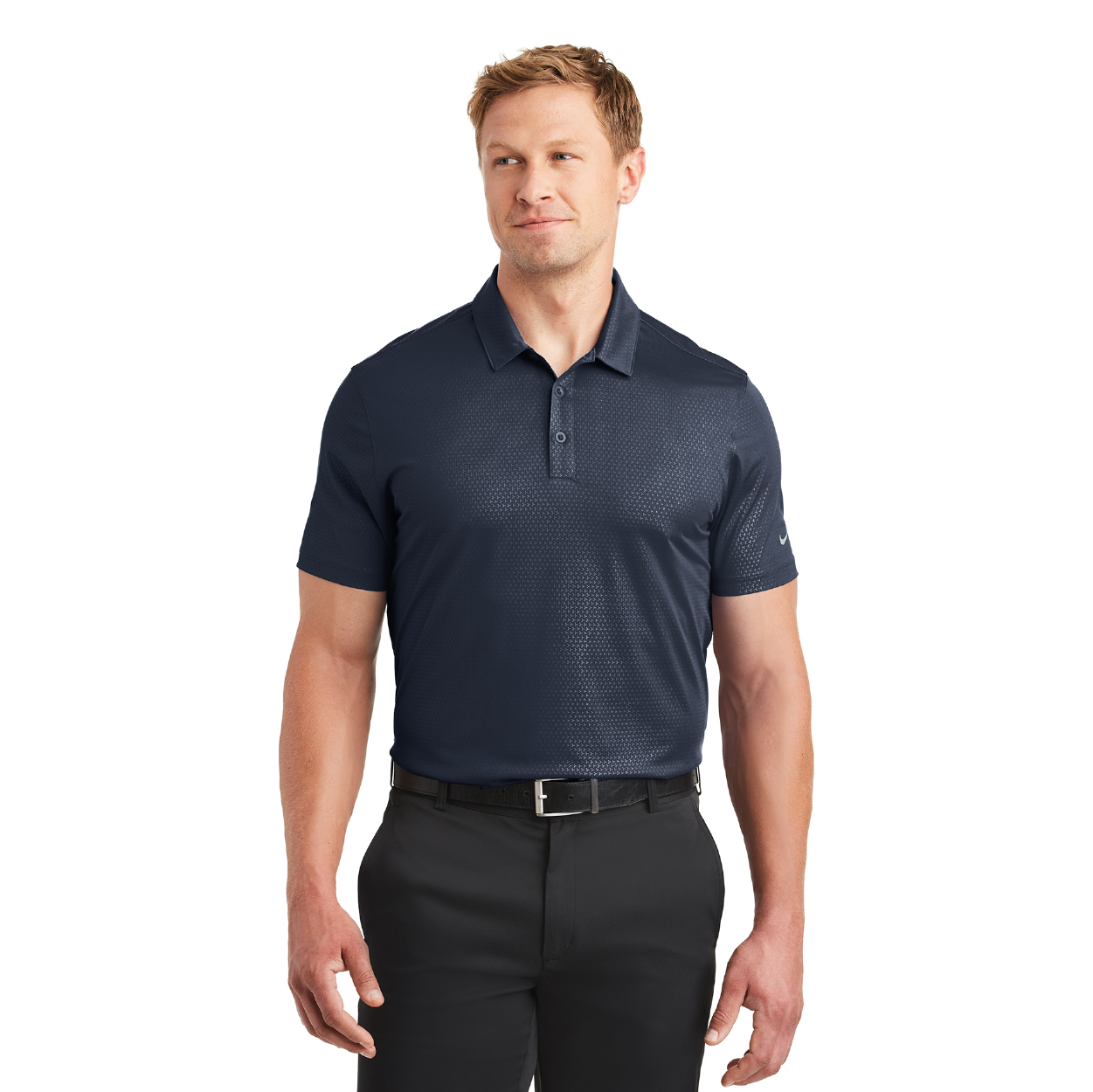 Nike Dri-FIT Embossed Tri-Blade Embroidered Polo - Old Royal Blue