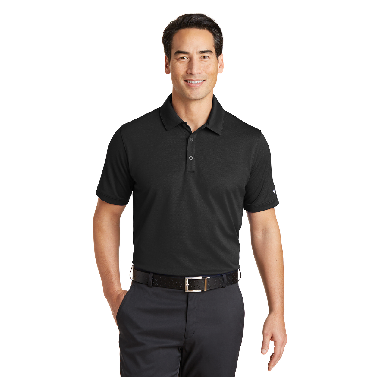 Nike Dri-FIT Solid Icon Pique Modern Fit Embroidered Polo - Deep Royal Blue