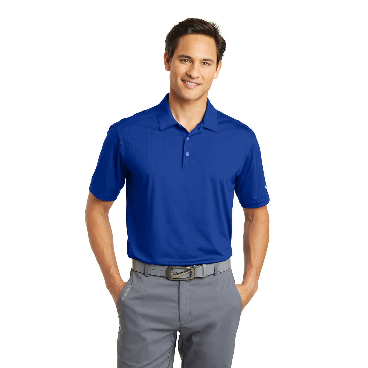 Nike Dri-FIT Vertical Mesh Embroidered Polo - Volt Yellow