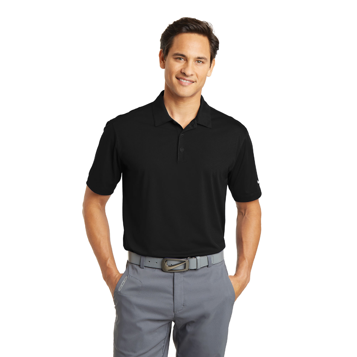 Nike Dri-FIT Vertical Mesh Embroidered Polo - Brisk Blue