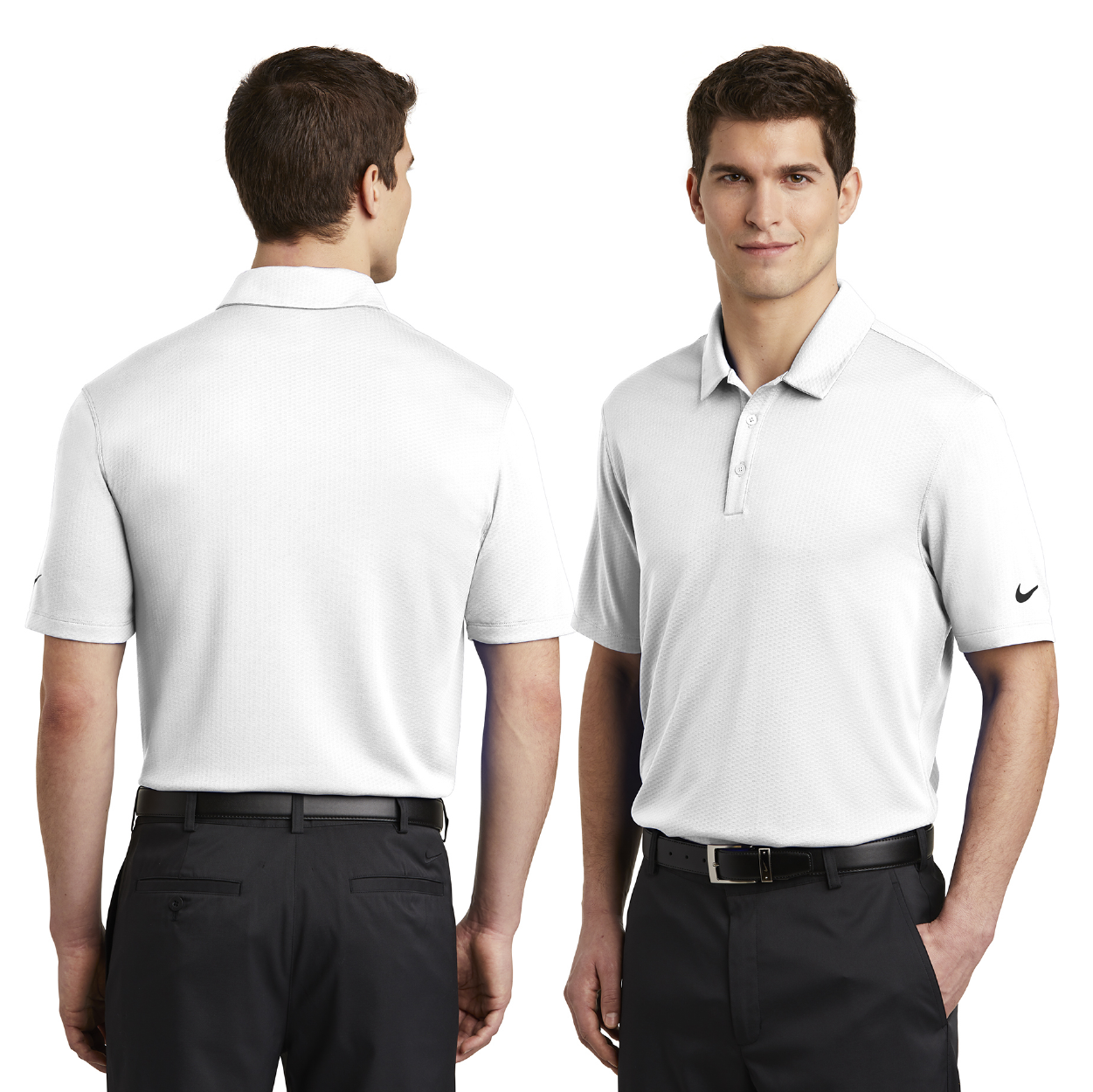 Nike Dri-FIT Hex Textured Embroidered Polo - Court Blue