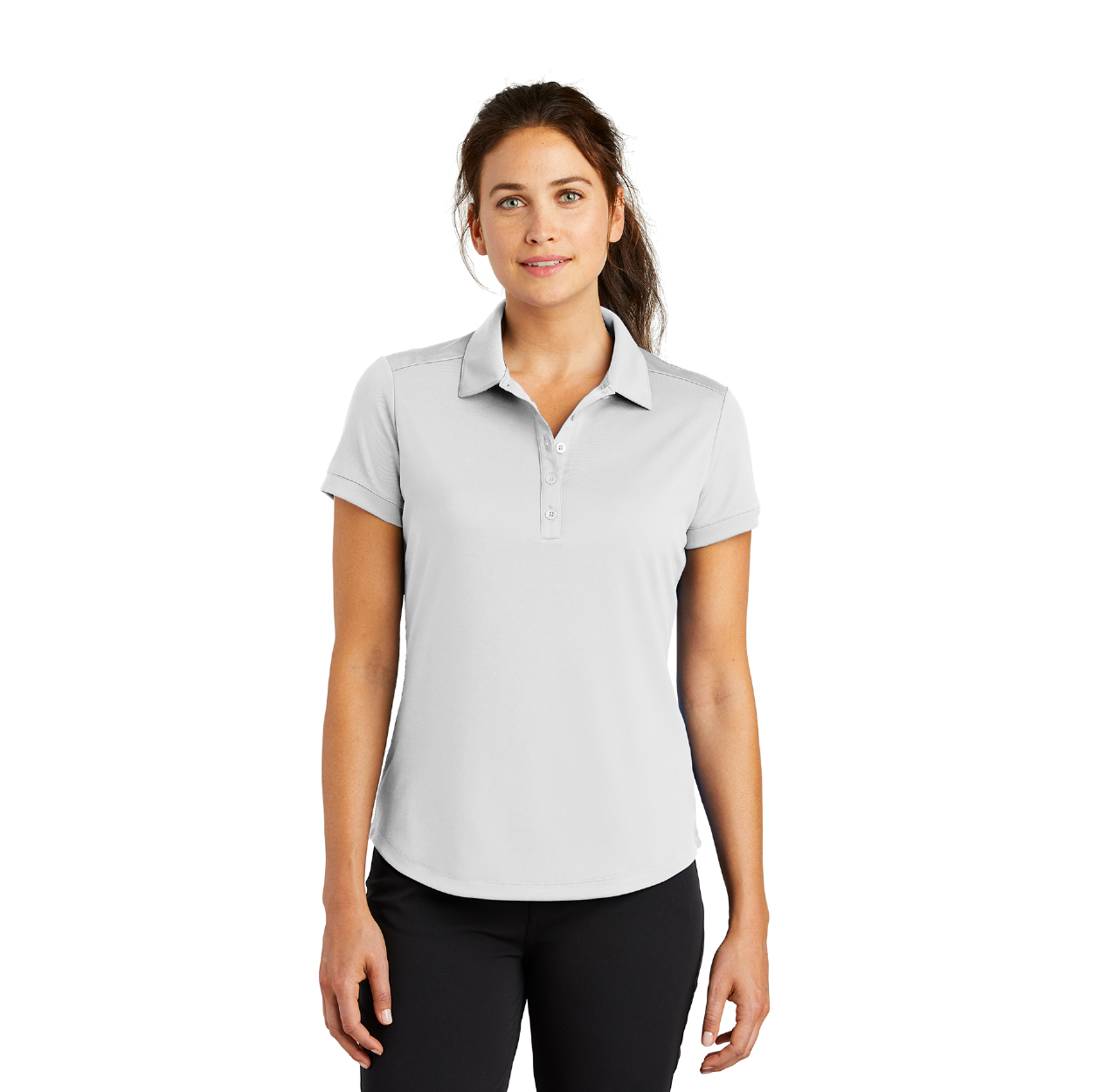 Nike Women's Dri-FIT Players Modern Fit Embroidered Polo - Pine Green