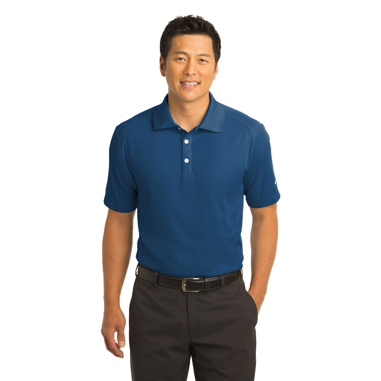 Nike Dri-FIT Classic Embroidered Polo - White